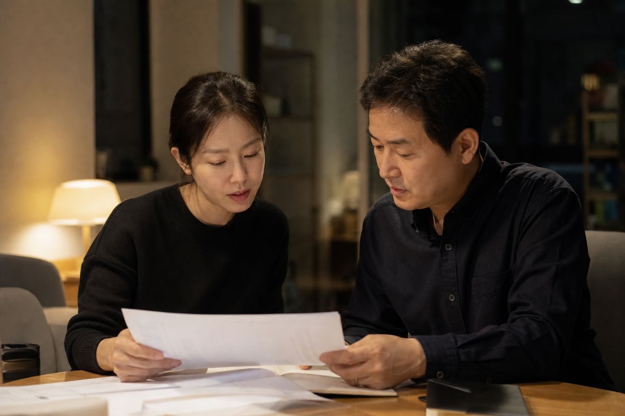고현동 민간임대조합 관련 전문가 상담·서류 검토 장면