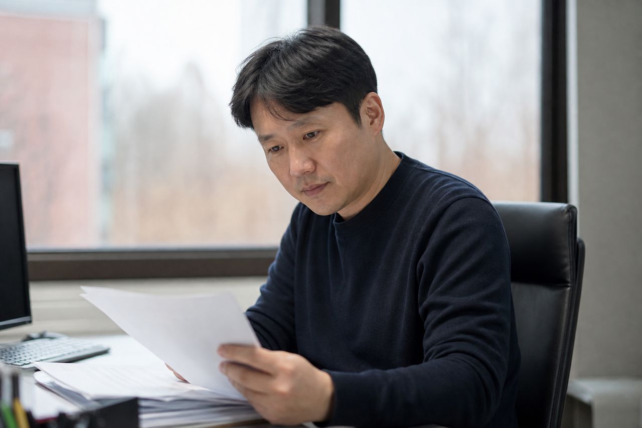 민간임대 안심확약서를 받았는데 사업이 멈췄을 때 — 얼마나 돌려받나·드나(금액·비용) 관련 상황을 보여주는 이미지 — 서류를 검토하는 모습