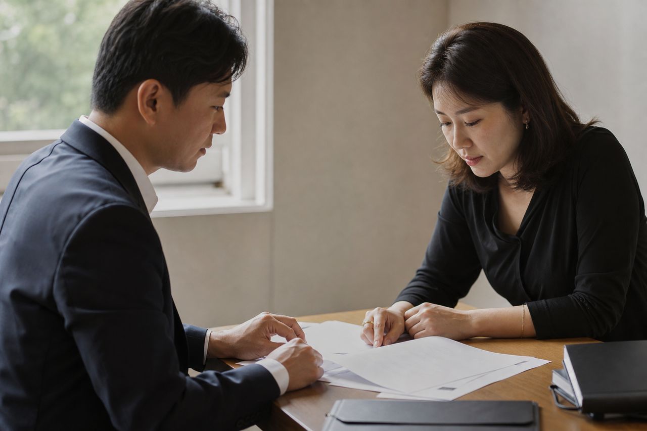 양지8지구 민간임대주택 입주 준비위원회, 법원이 계약취소를 인정한 이유 관련 전문가 상담·서류 검토 장면