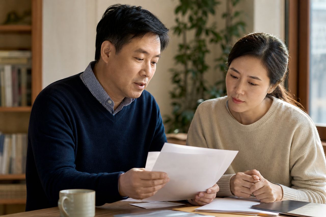 신혼 내 집 마련용으로 가입한 협동조합형 민간임대아파트 환불소송 — 배우자와 공동 명의 계약금 6,000만 원, 집단소송 vs 개인소송 어느 쪽이 회수율 높을까 관련 전문가 상담·서류 검토 장면