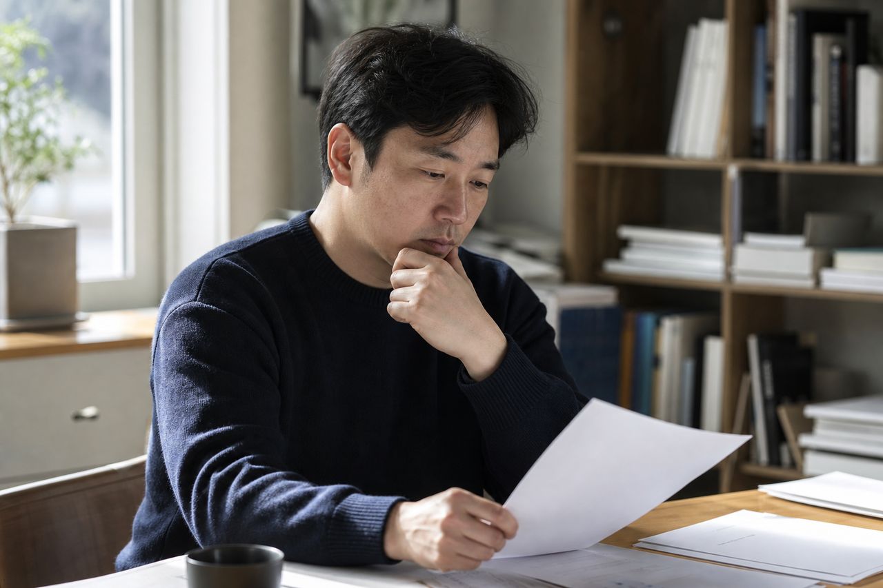 양지8지구 민간임대주택 입주 준비위원회, 법원이 계약취소를 인정한 이유 관련 상황을 보여주는 이미지 — 서류를 검토하는 모습