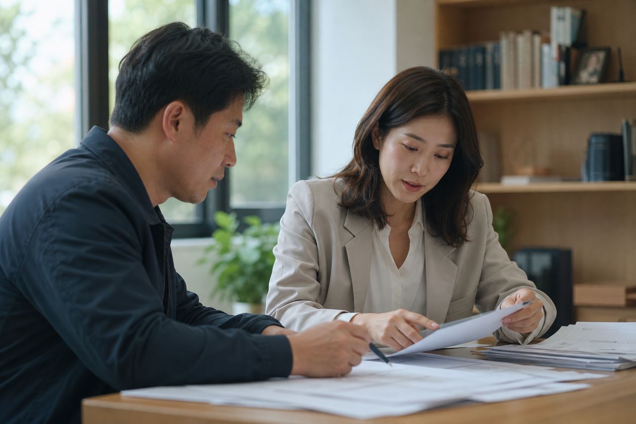 오남역 월드메르디앙 계약금, 지금 돌려받을 수 있는 경우와 없는 경우 관련 전문가 상담·서류 검토 장면