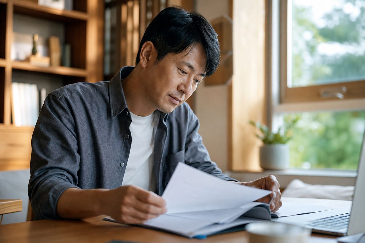 화성 시그니처 H 기안동 민간임대아파트 ‘무신고 단체’ 공식 확인, 탈퇴 및 환불 소송 핵심 법률 가이드 관련 상황을 보여주는 이미지 — 서류를 검토하는 모습